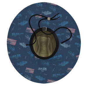 Huk Fish and Flags Straw Hat