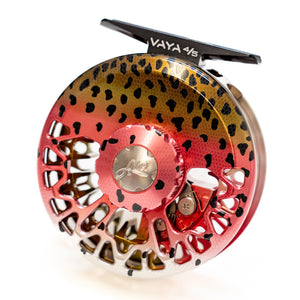 Abel Vaya Fly Reel - Custom Native Rainbow Finish w/ Black Drag Knob