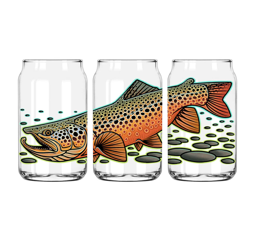 Casey Underwood Brown Trout Beer Glass