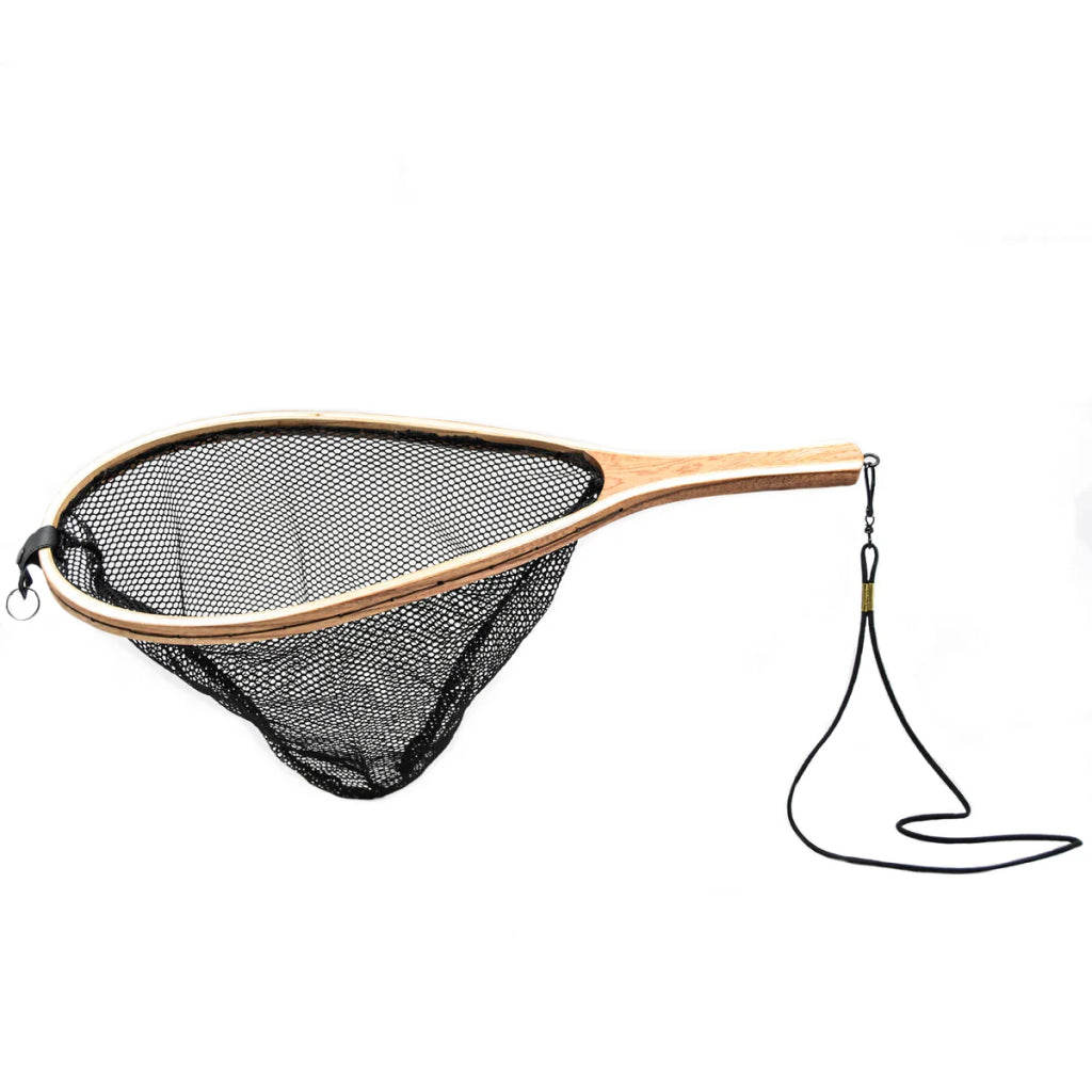 Cortland Teadrop Wooden Black Mesh Net