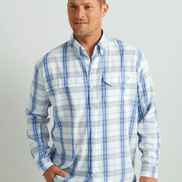 HUK Tide Point Camicia Uomo A Maniche Lunghe - Performance Tessuto Tecnico - UPF 30 - Traspirante E Asciugatura Rapida