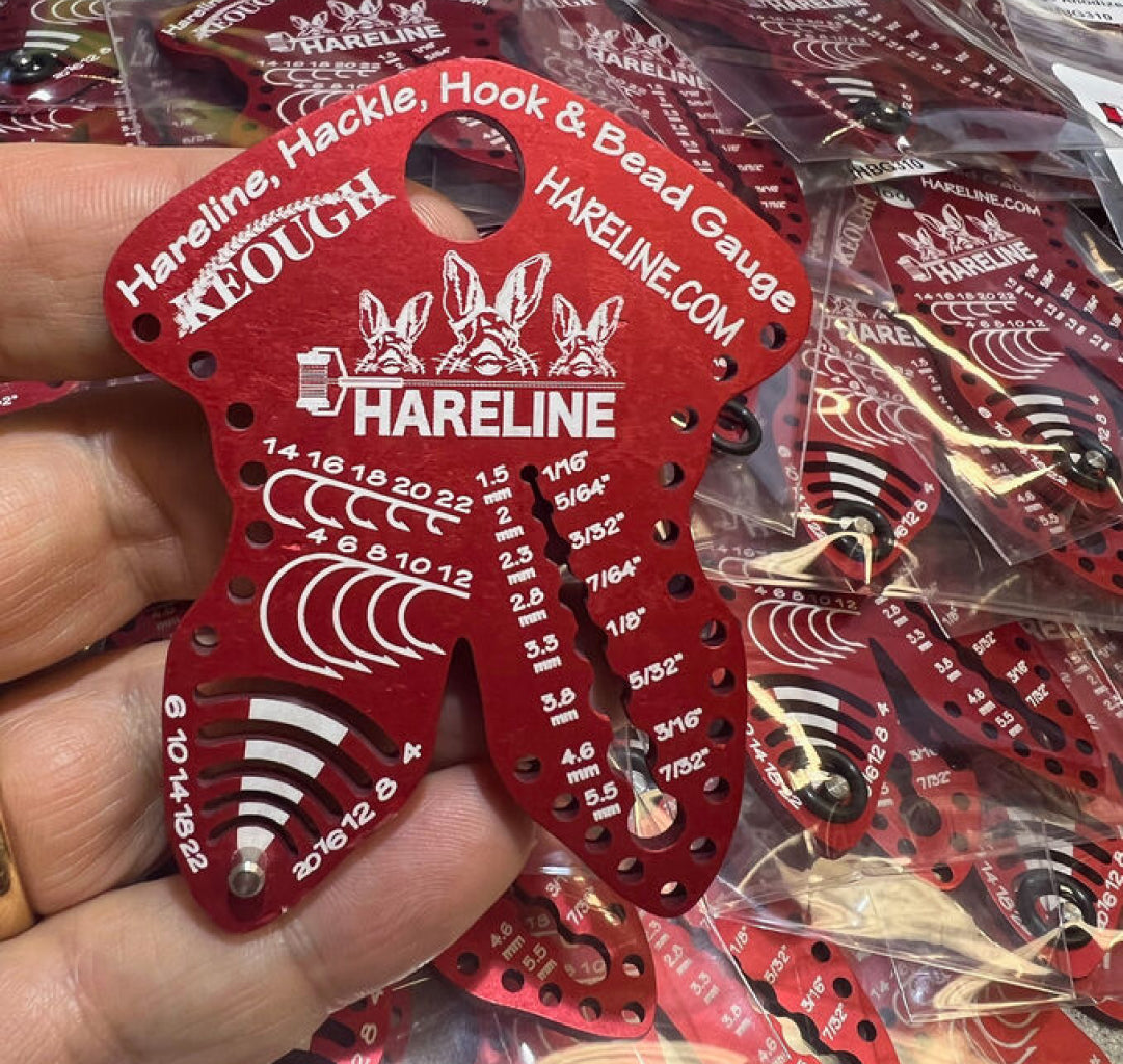Hareline Hackle, Hook, and Bead Gauge