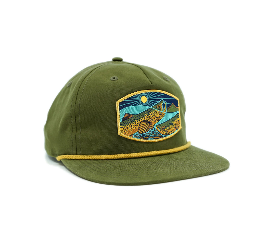 Casey Underwood Moon Risers Rope Hat - Moss with Mustard Rope