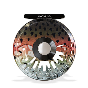 Abel Vaya Fly Reel - Custom Native Rainbow Finish w/ Black Drag Knob