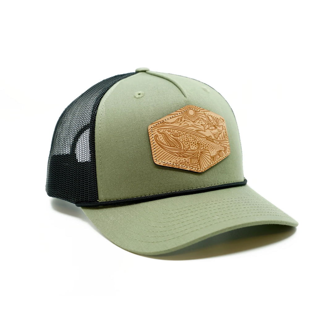 Casey Underwood Out West Trucker Hat - Loden Black with Black Rope
