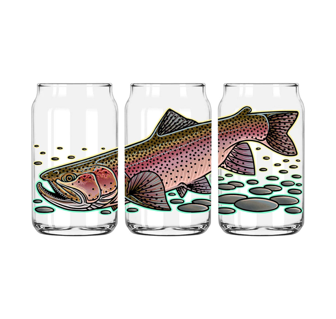 Casey Underwood Rainbow Trout Beer Glass