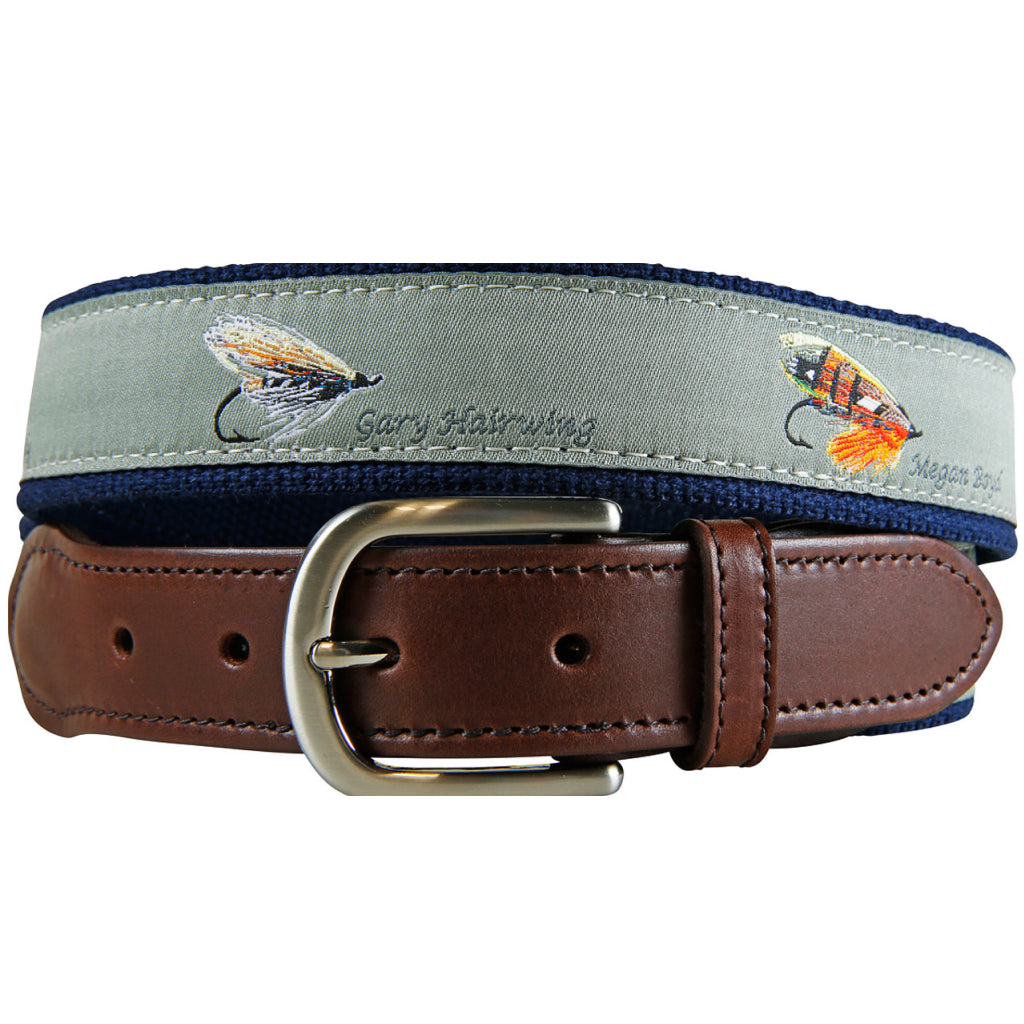 Belted Cow Megan Boyd Flies Leather Tab Belt