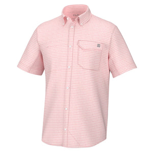 Huk Tide Point Break Short Sleeve Button Down Shirt - Minicheck