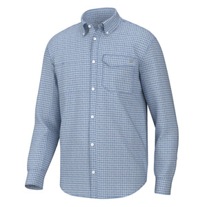 Huk Tide Point Break Long Sleeve Minicheck Shirt