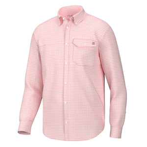 Huk Tide Point Break Long Sleeve Minicheck Shirt