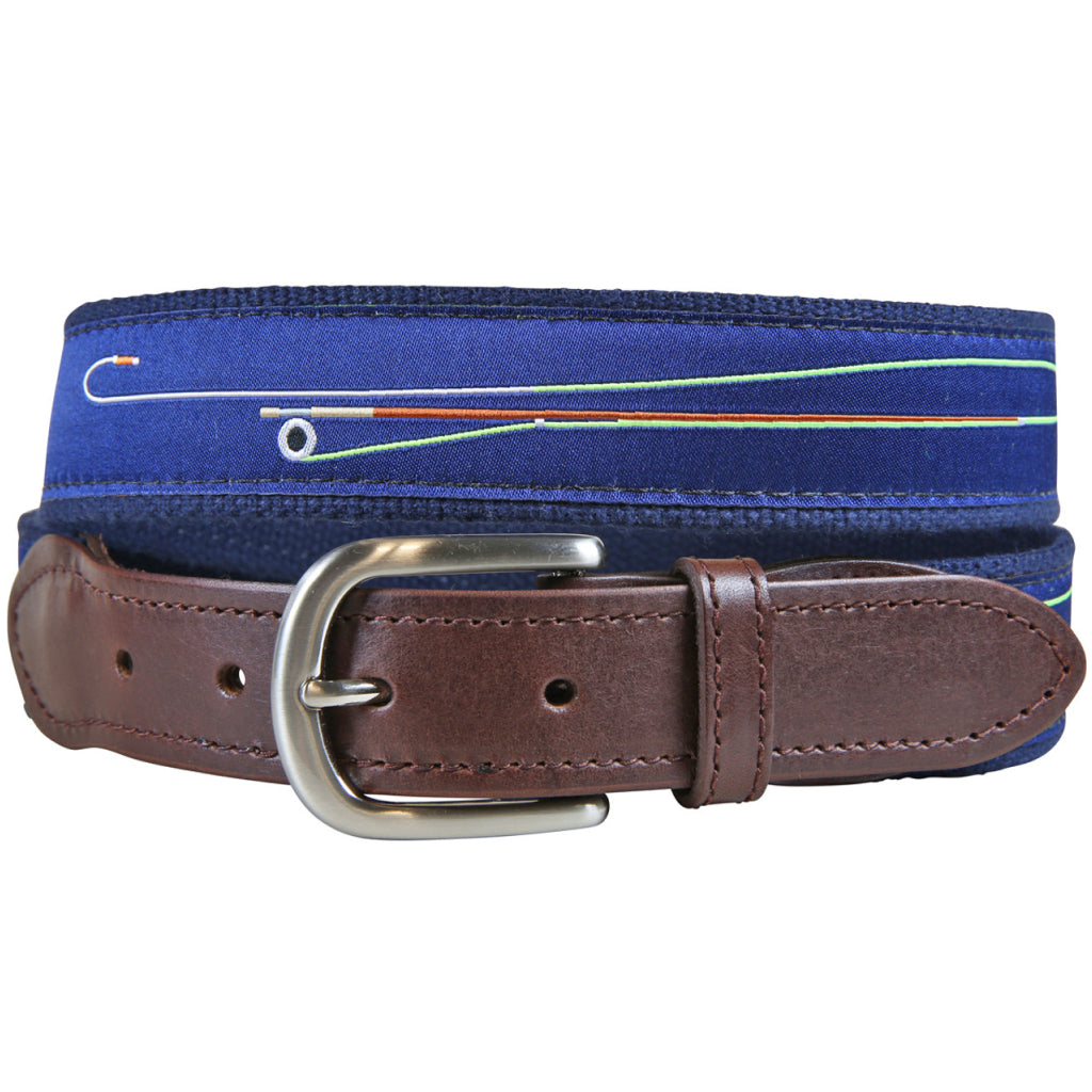 Belted Cow Fly Rod Leather Tab Belt