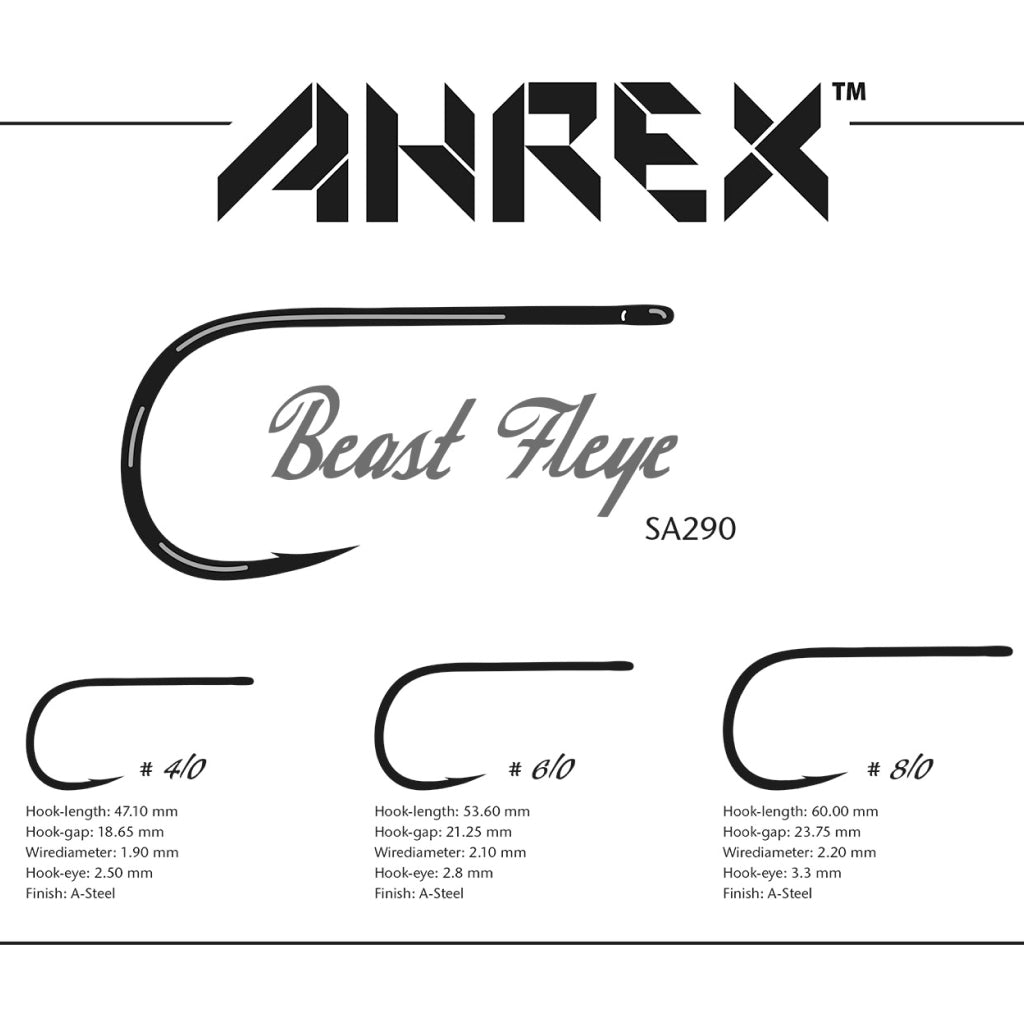 Ahrex SA290 Bob Popovics Beast Fleye Hook 4/0