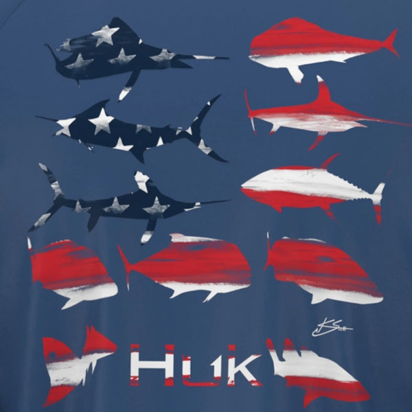 - KC Angler Shirt Huk Compleat The Pursuit Fish Flag