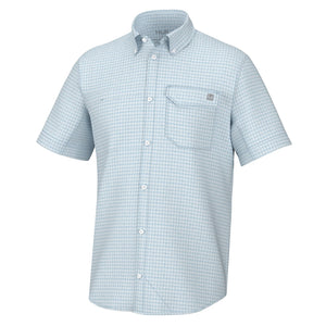 Huk Tide Point Break Short Sleeve Button Down Shirt - Minicheck