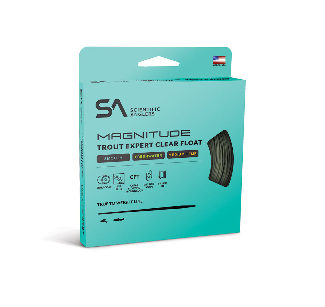 Scientific Anglers Magnitude Smooth Trout Expert 10&#39; Clear Tip Floating Fly Line