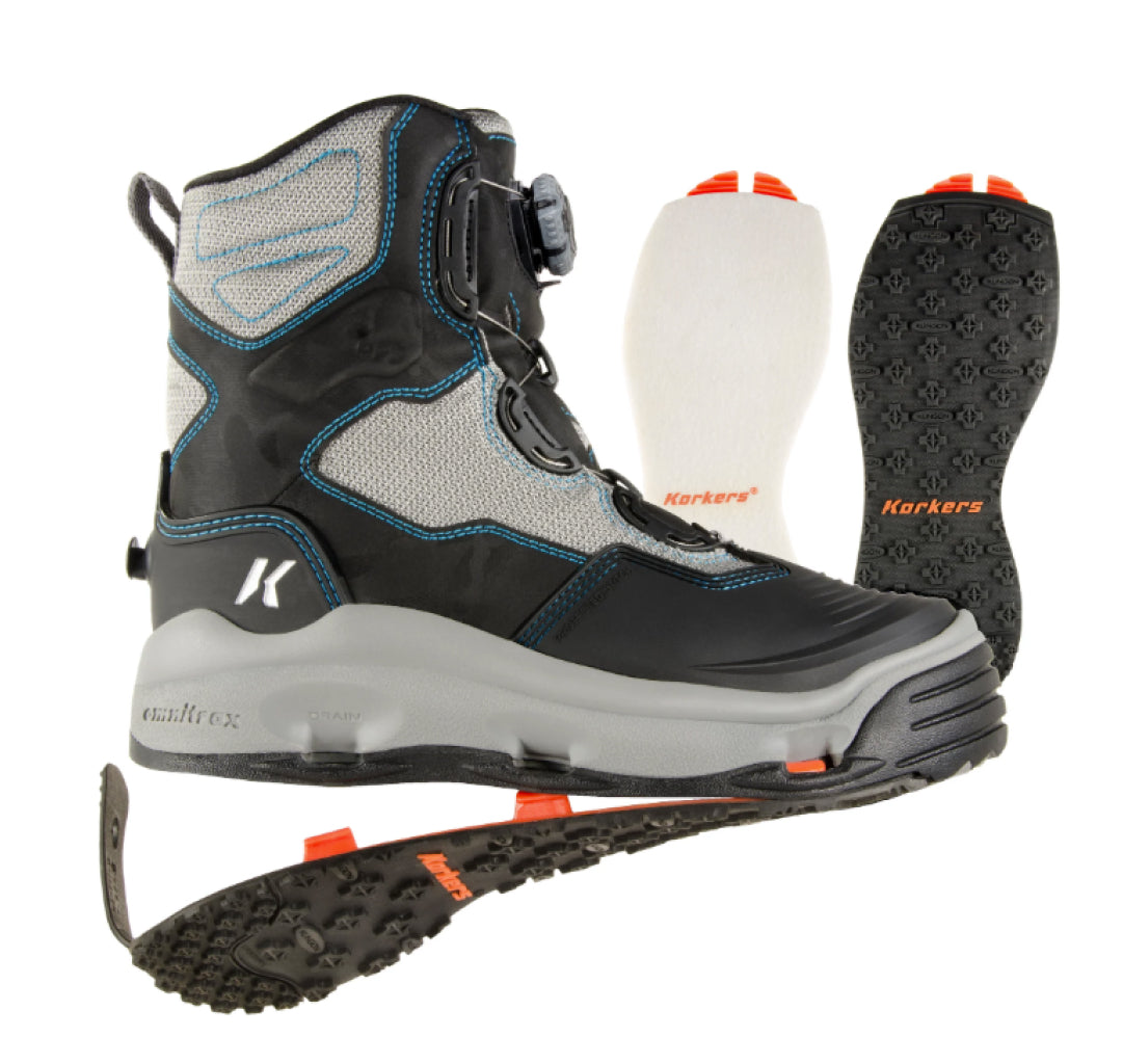 Korkers Women&#39;s Darkhorse Wading Boot BOA Felt + Kling-on