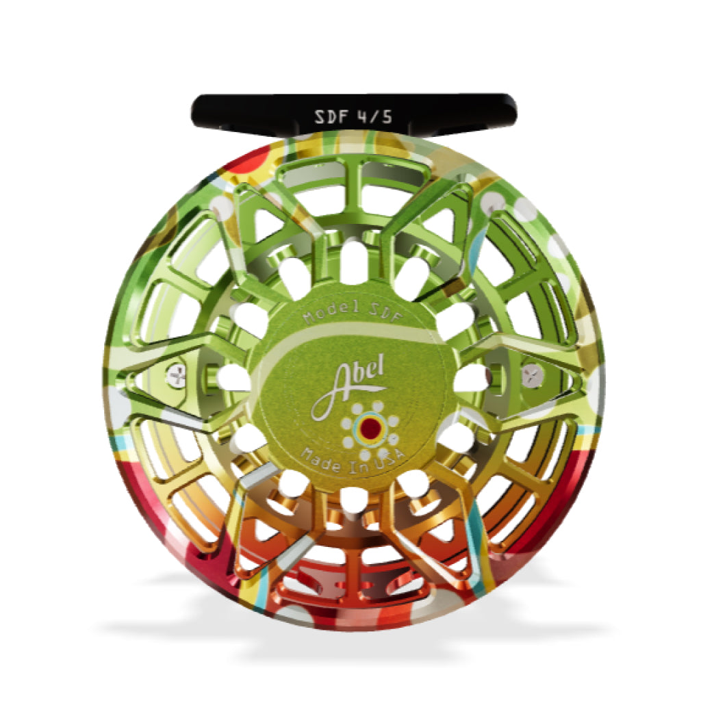 Abel SDF Custom Abstract Brook Trout Finish 4/5 Ported Fly Reel