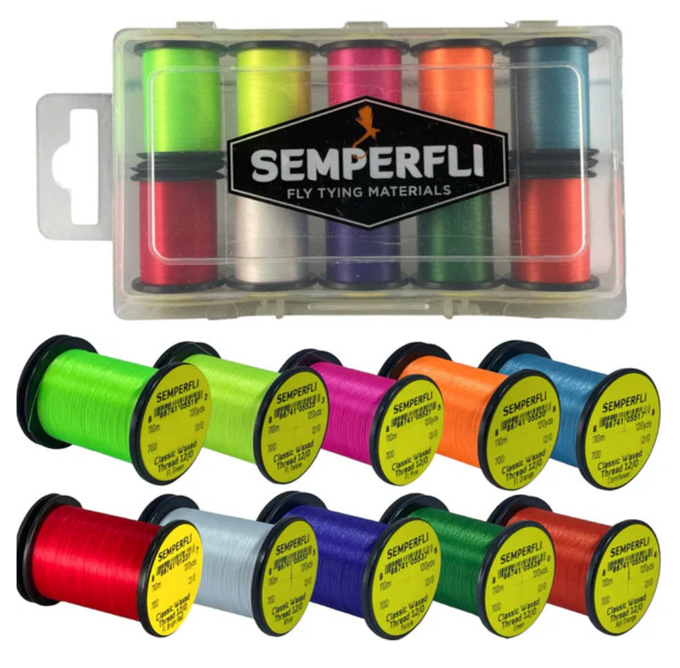 Semperfli Classic Waxed Thread 12/0 110m Attractor Colors Collection