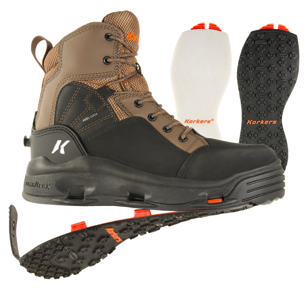 Korkers Buckskin Wading Boot - Felt &amp; Kling-On