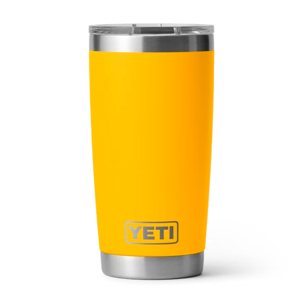 YETI Rambler 20 oz. Insulated Tumbler Alpine Yellow with Magslider Lid Used