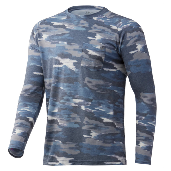 Chemise Légère Huk Waypoint Edisto L/S - Manches Longues UPF 50+ - Camo Homme Taille M
