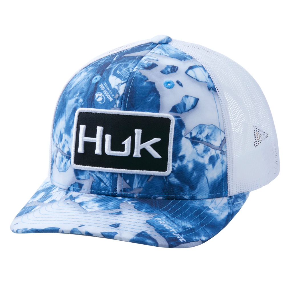 Huk Men's Mossy Oak Fracture Trucker - Mossy Oak Drift