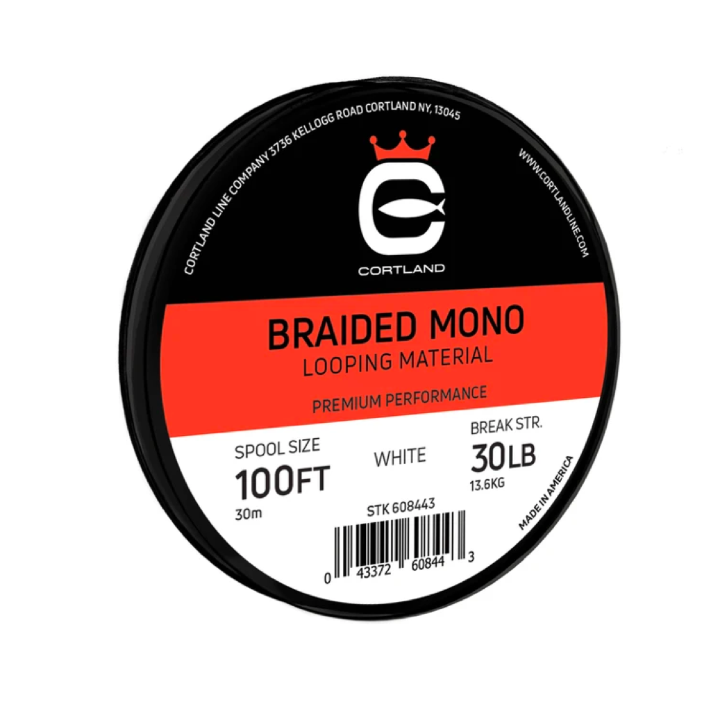 cortland braided fishing line Cortland Braided Mono Looping Material 50 lb / 100 ft