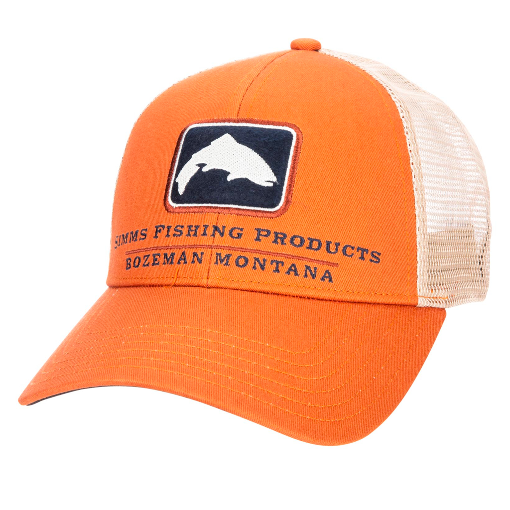 Simms Trout Icon Trucker Hat - Simms Orange