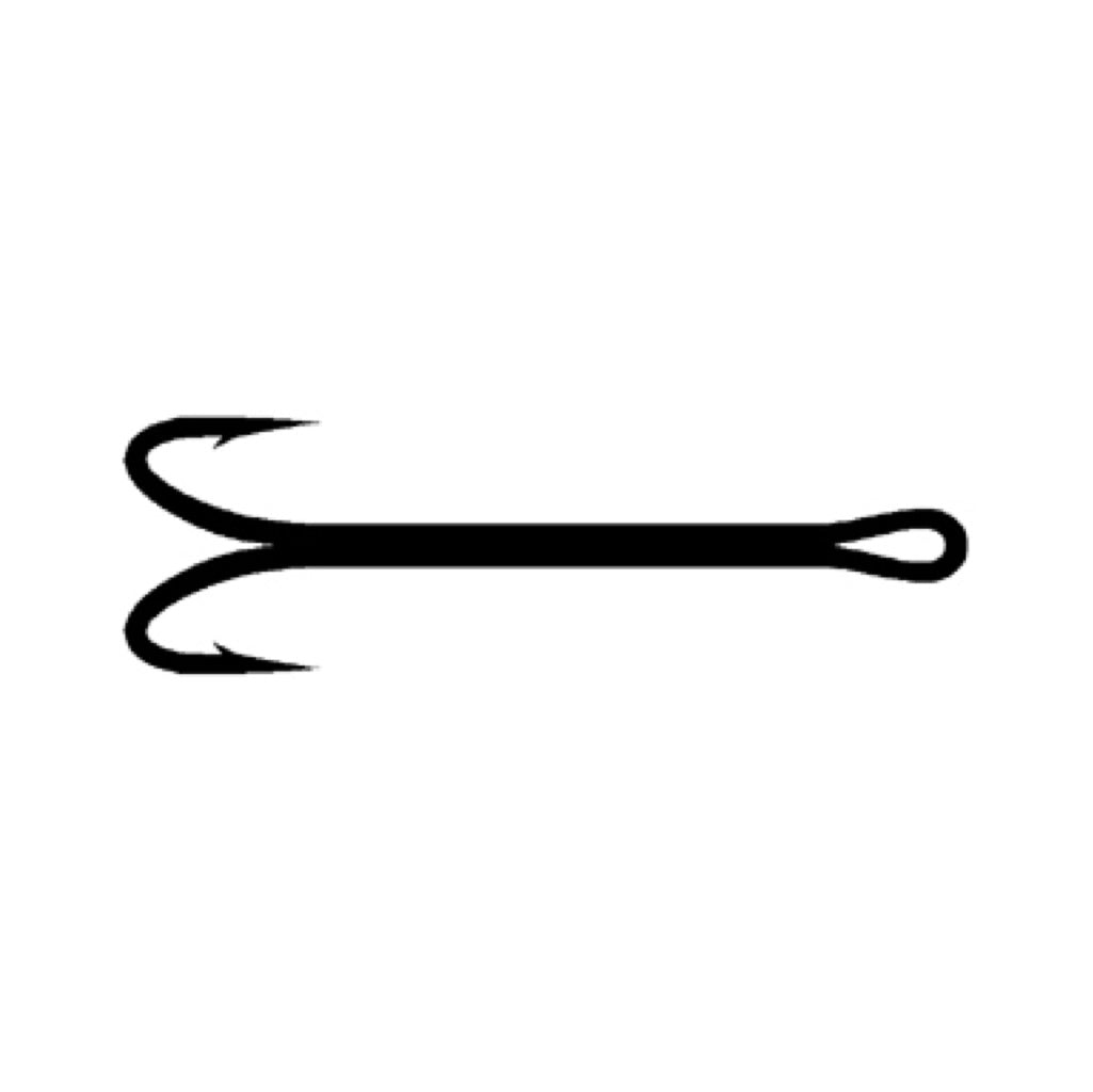Daiichi 7131 Double Salmon Hook #4 / 6 Pack / Black
