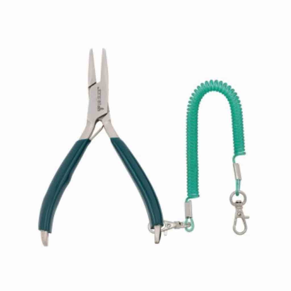 Dr. Slick Barb Plier - 5&quot;, Green PVC Handles, w/Lanyard, Straight
