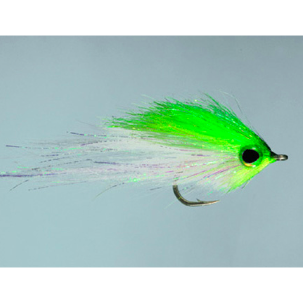bush fishing lures Rainy's Hamilton's Bush Pig Fly Chartreuse/White / 4/0