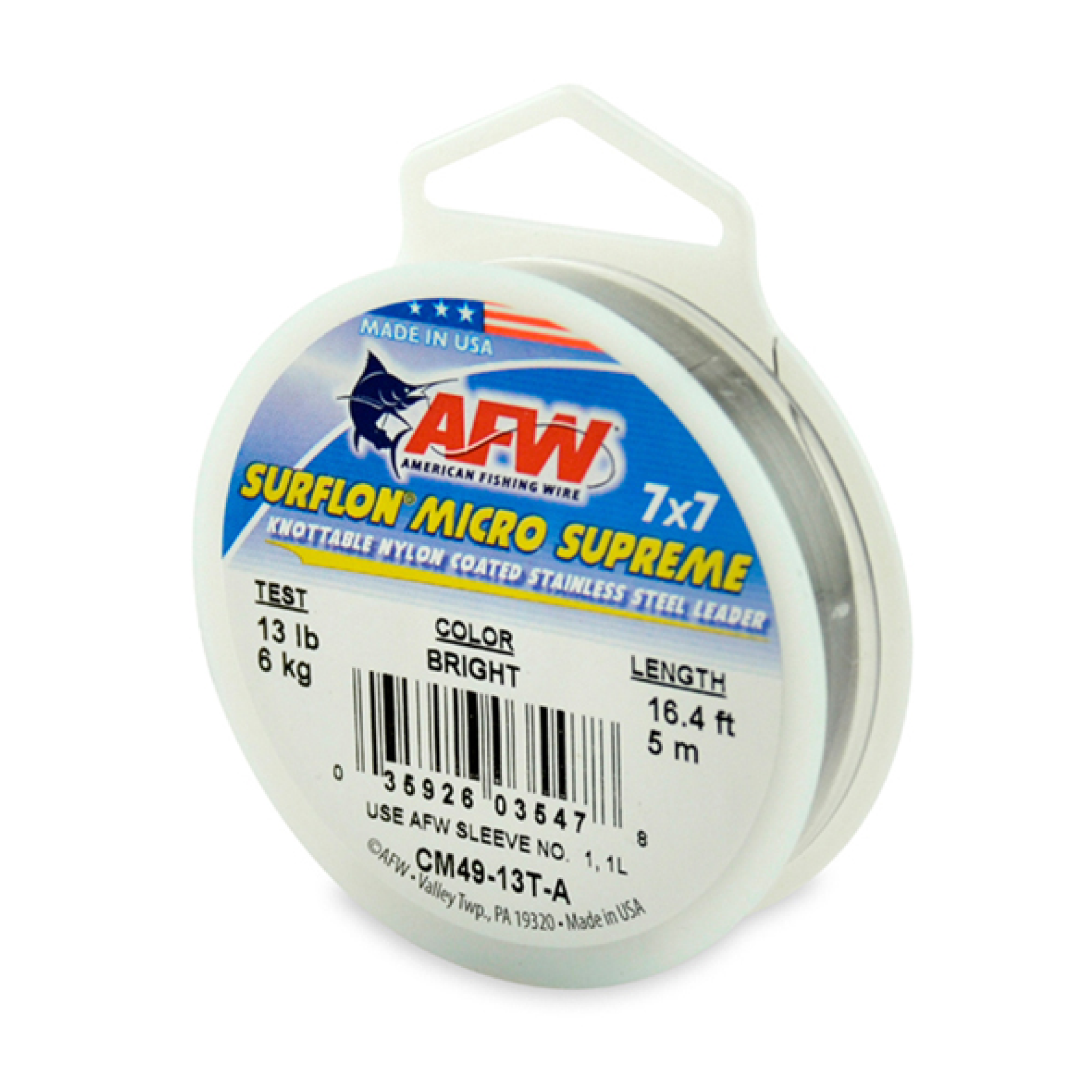 American Fishing Wire Surflon Micro Supreme Nylon Coated 7x7 Stainless Steel Leader Wire