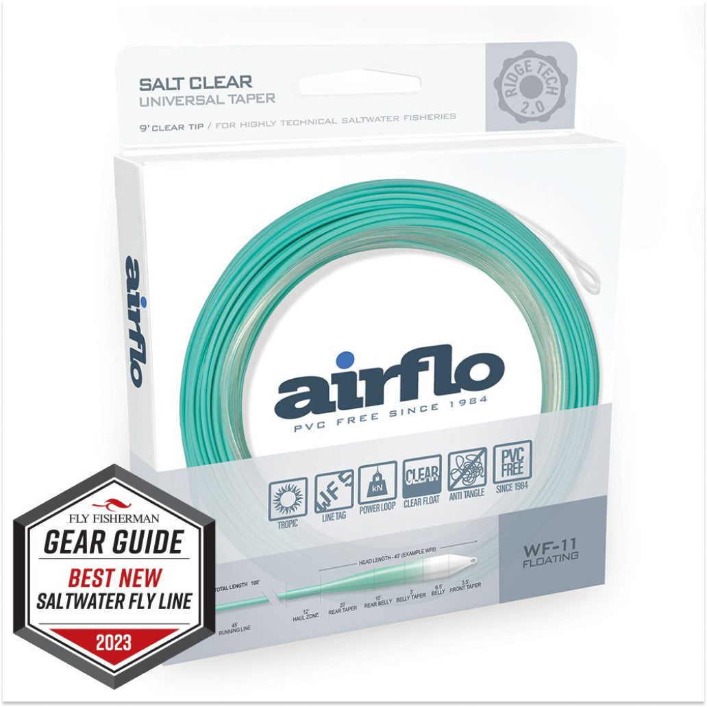 Airflo Superflo Ridge 2.0 Flats Universal Taper 9&#39; Clear Tip Fly Line