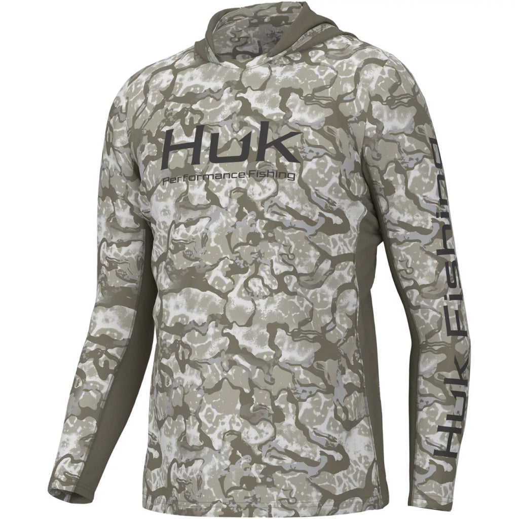 Huk Men's Icon x Inside Reef Long Sleeve Hoodie, Large, Overland