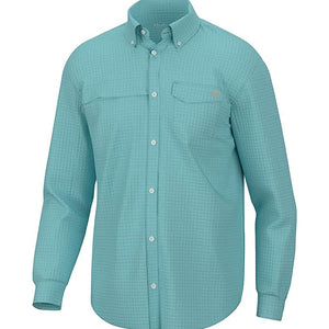 Huk Tide Point Break Long Sleeve Minicheck Shirt