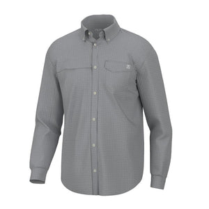 Huk Tide Point Break Long Sleeve Minicheck Shirt