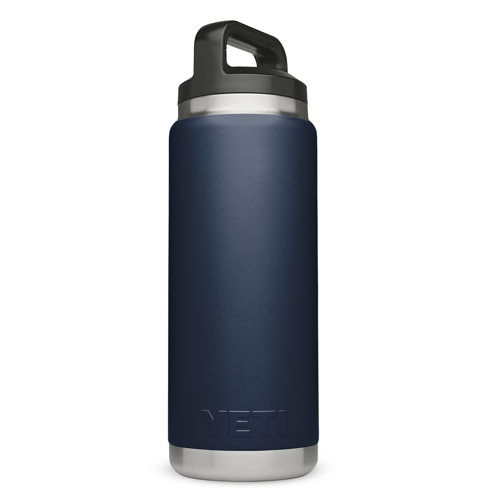 Yeti Rambler Water Bottle 18 oz Screw Twist On Carry Handle Stainless Steel  Look